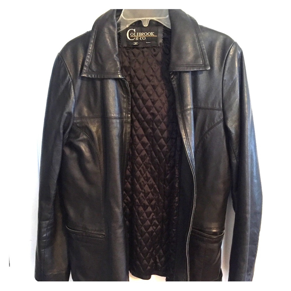 Black Genuine Leather women’s coat!